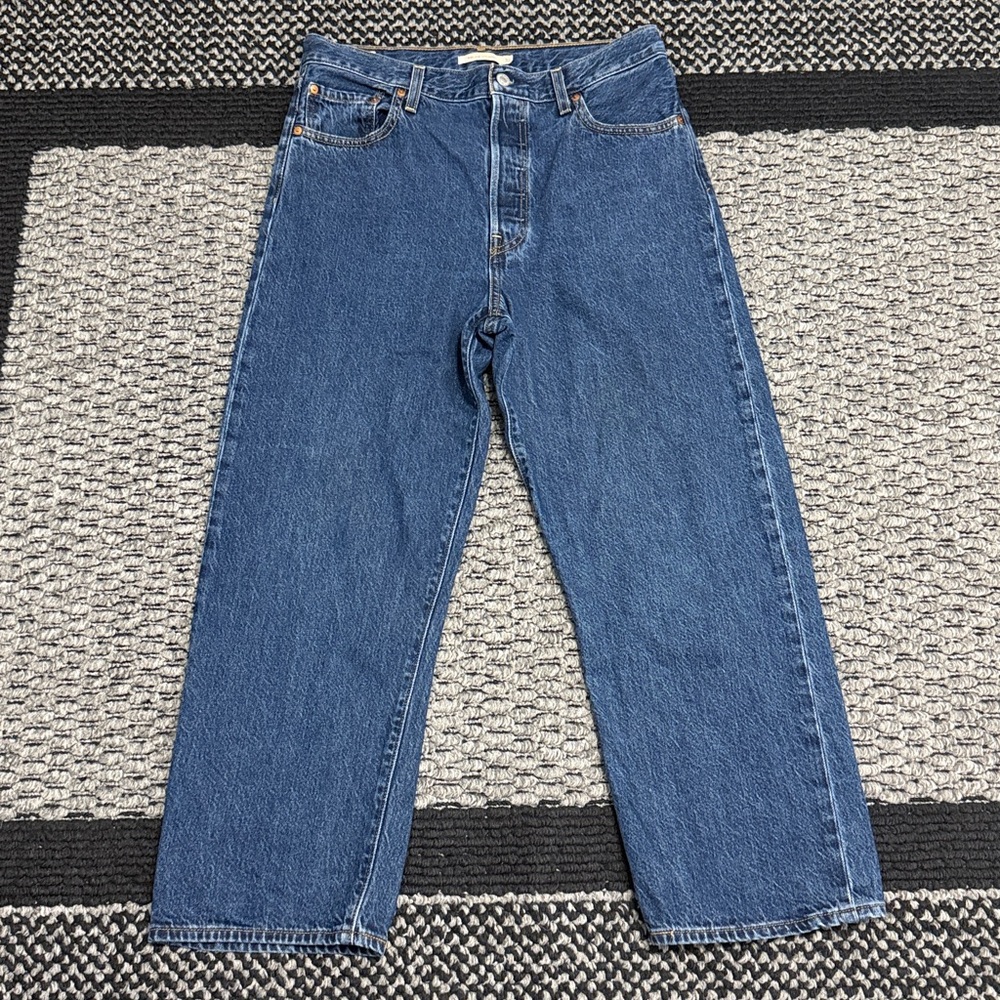 Levi’s Ribcage Straight BIG E Women’s Sz 32 Ankle High Waist Classic Rigid Denim